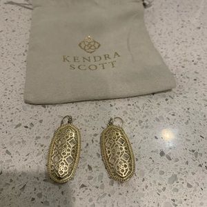 Kendra Scott “Elle” gold Filigree earrings
